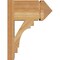 Ekena Millwork Merced Arts & Crafts Rough Sawn Outlooker, Western Red Cedar, 8"W x 14"D x 18"H OUT08X14X18MRC03RWR - alternate 3